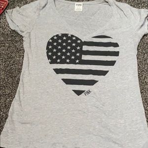 American Flag Heart Shirt
